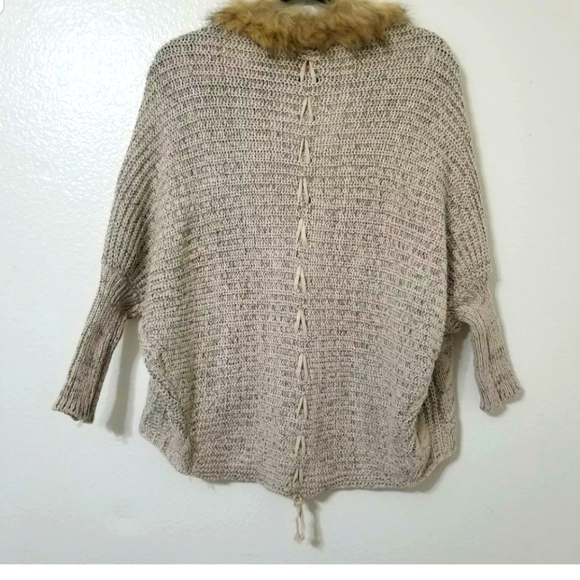 Cellabie Tan Fur Open Cardigan One Size - Picture 2 of 12